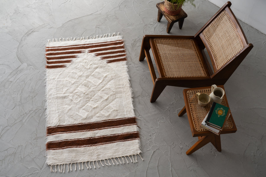 トルコ産 シールトバッターニエ】手織りブランケット-Siirt Battaniye