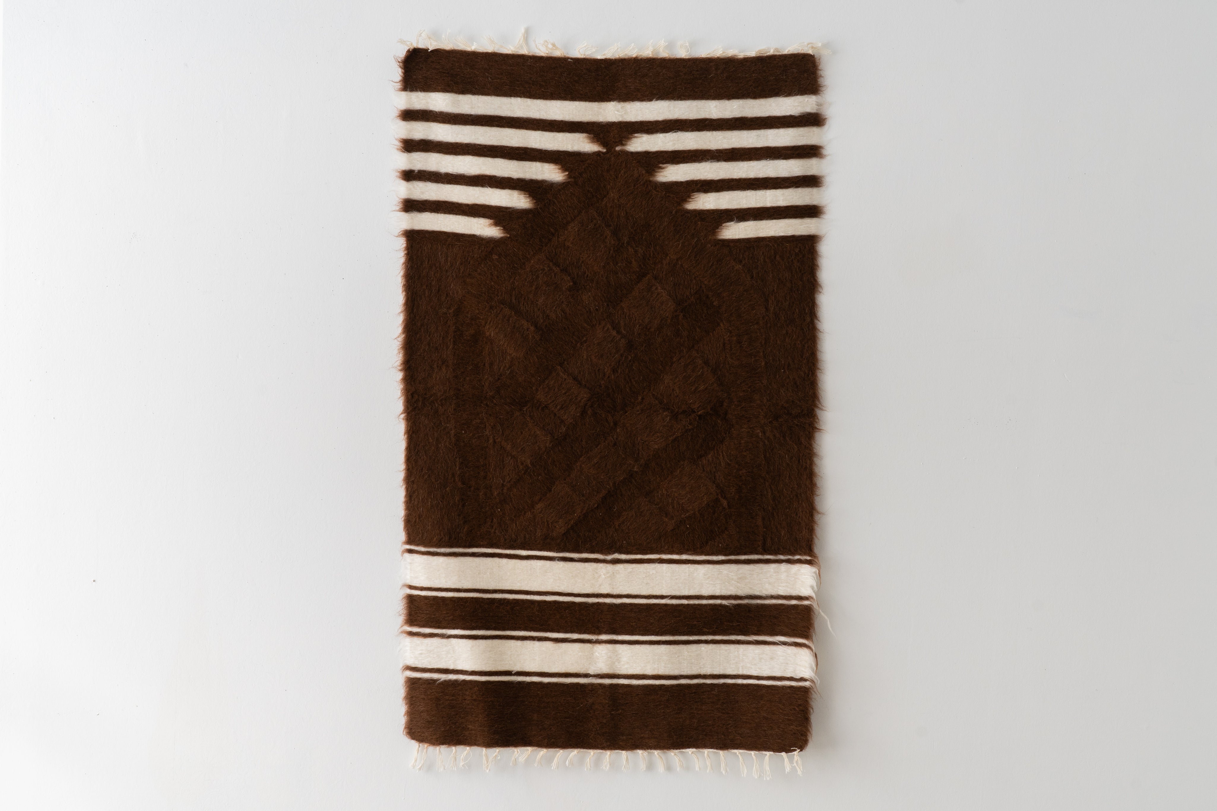 トルコ産 シールトバッターニエ】手織りブランケット-Siirt Battaniye