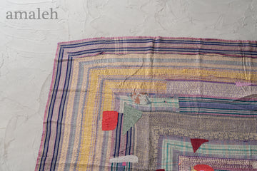 インドの手刺繍ヴィンテージカンタキルト・ラリーキルト-QUILT