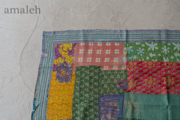 インドの手刺繍ヴィンテージカンタキルト・ラリーキルト-QUILT