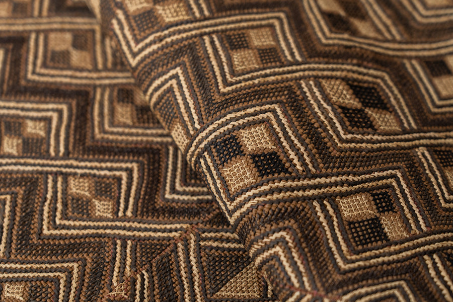 クバ王国伝統のクバクロス-KUBA TEXTILES】クバ布-草ビロード