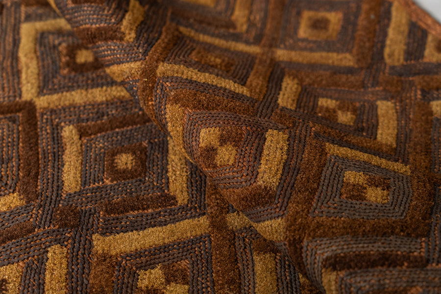 クバ王国伝統のクバクロス-KUBA TEXTILES】クバ布-草ビロード