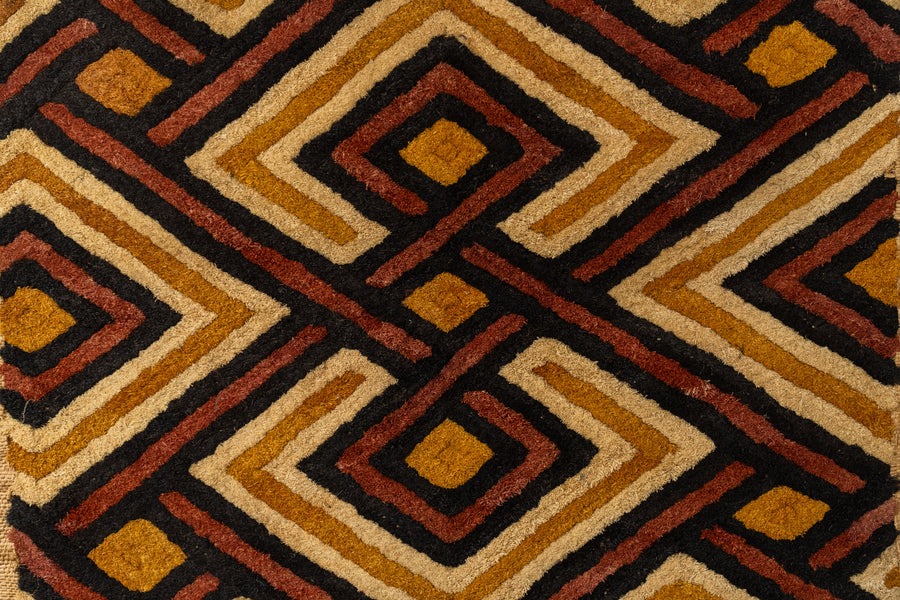 クバ王国伝統のクバクロス-KUBA TEXTILES】クバ布-草ビロード