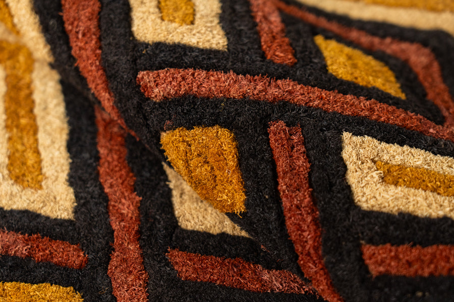 クバ王国伝統のクバクロス-KUBA TEXTILES】クバ布-草ビロード