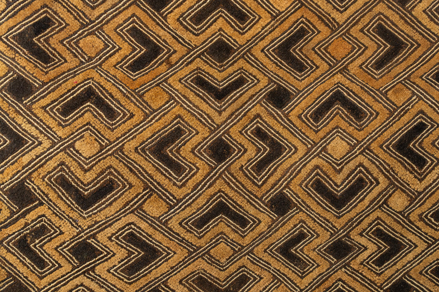 クバ王国伝統のクバクロス-KUBA TEXTILES】クバ布-草ビロード