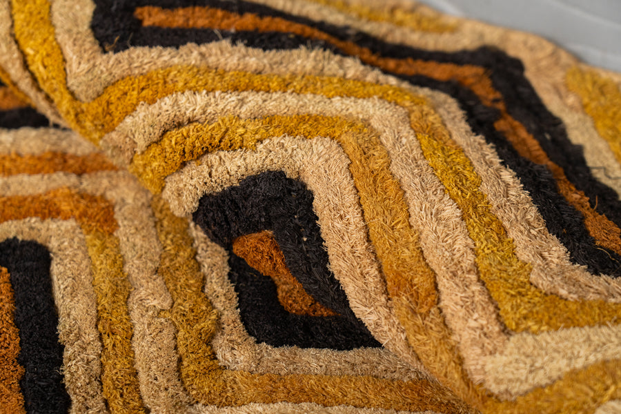 クバ王国伝統のクバクロス-KUBA TEXTILES】クバ布-草ビロード