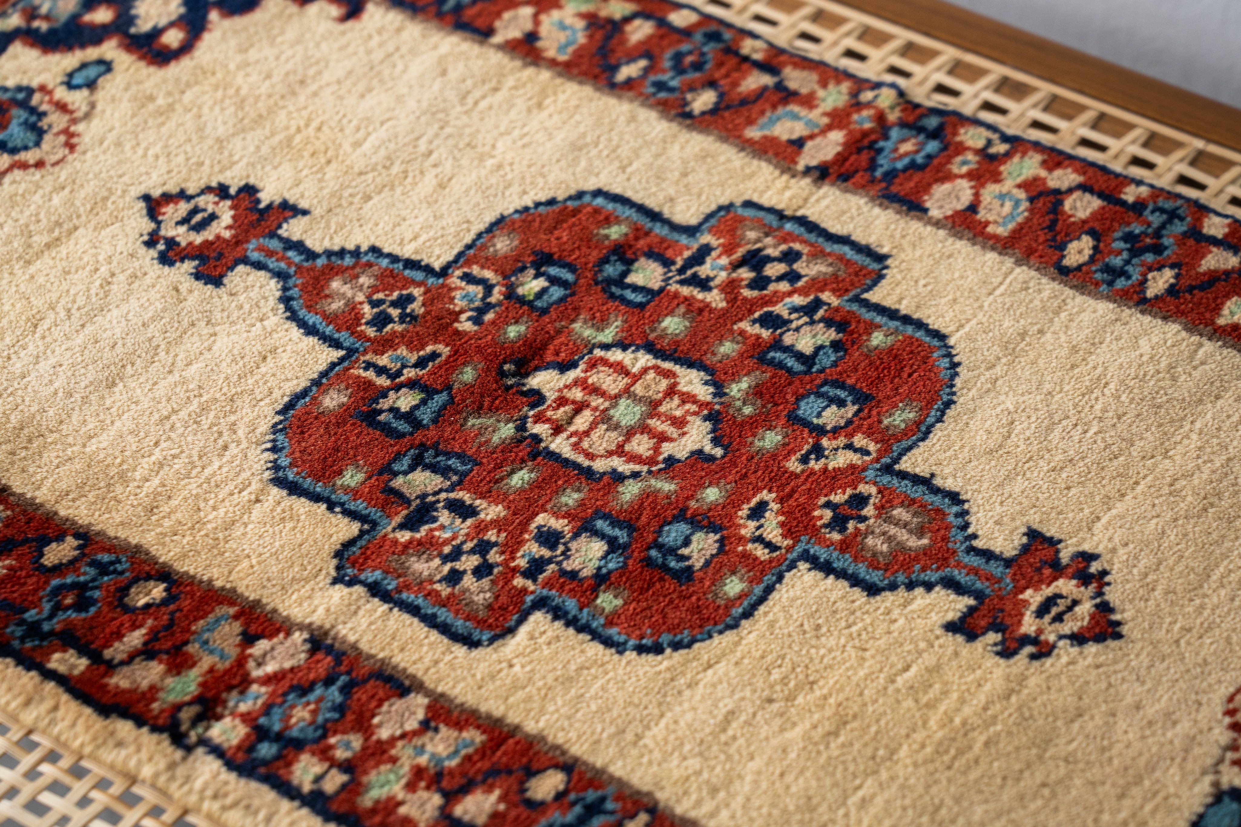 パキスタン産 1990年代 ミニラグ】ミニランナー-パキスタンラグ-手織り