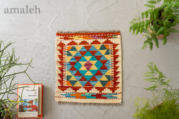 vintage rug, 202 トライバルラグ ミニマット 手織り MINI RUG-ミニラグ】ヴィンテージラグ専門店amaleh-トライバルラグ