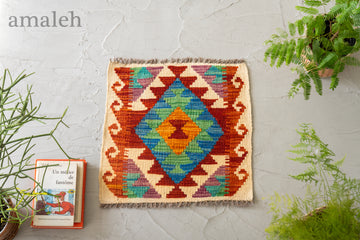 vintage rug トライバルラグ ミニマット 手織り MINI RUG-ミニラグ】ヴィンテージラグ専門店amaleh-トライバルラグ