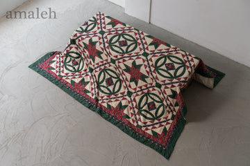 インドの手刺繍ヴィンテージカンタキルト・ラリーキルト-QUILT