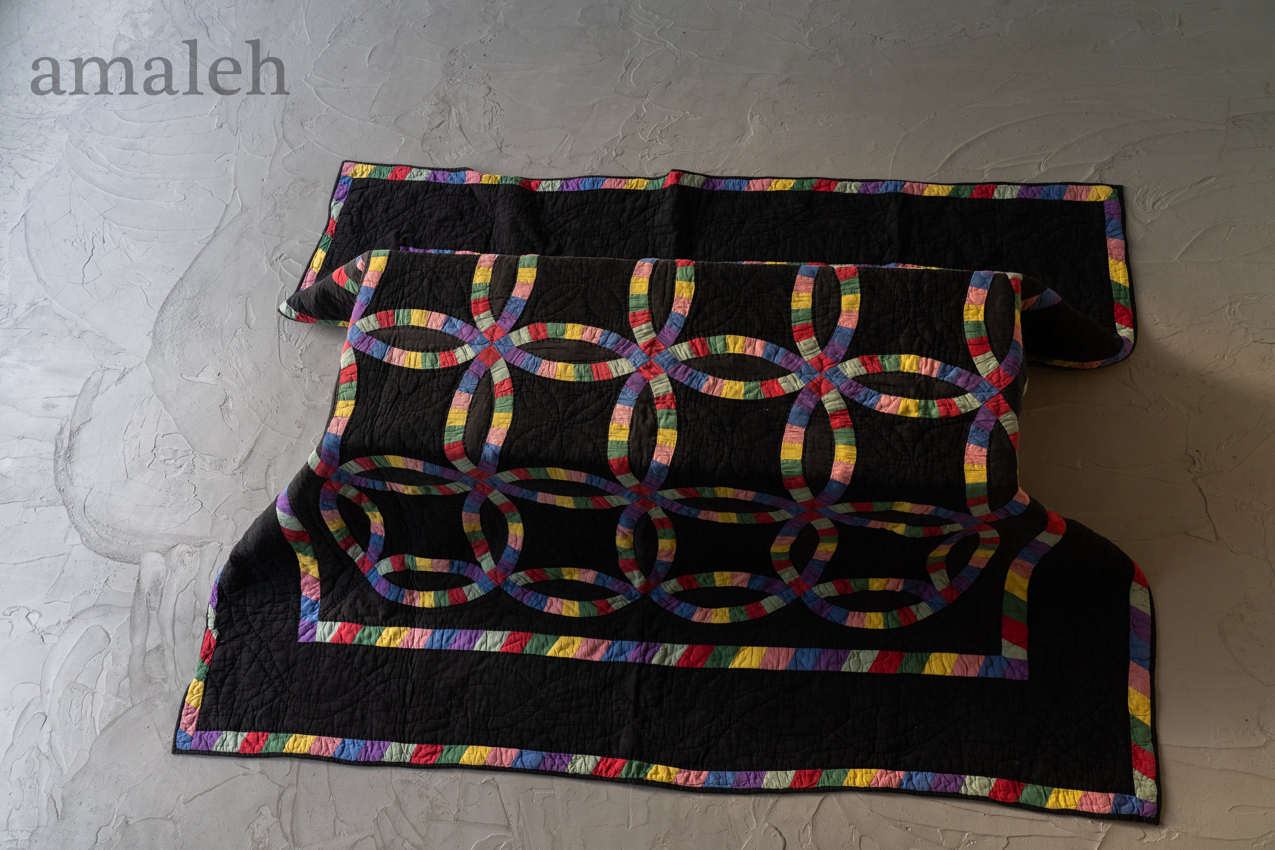 インドの手刺繍ヴィンテージカンタキルト・ラリーキルト-QUILT
