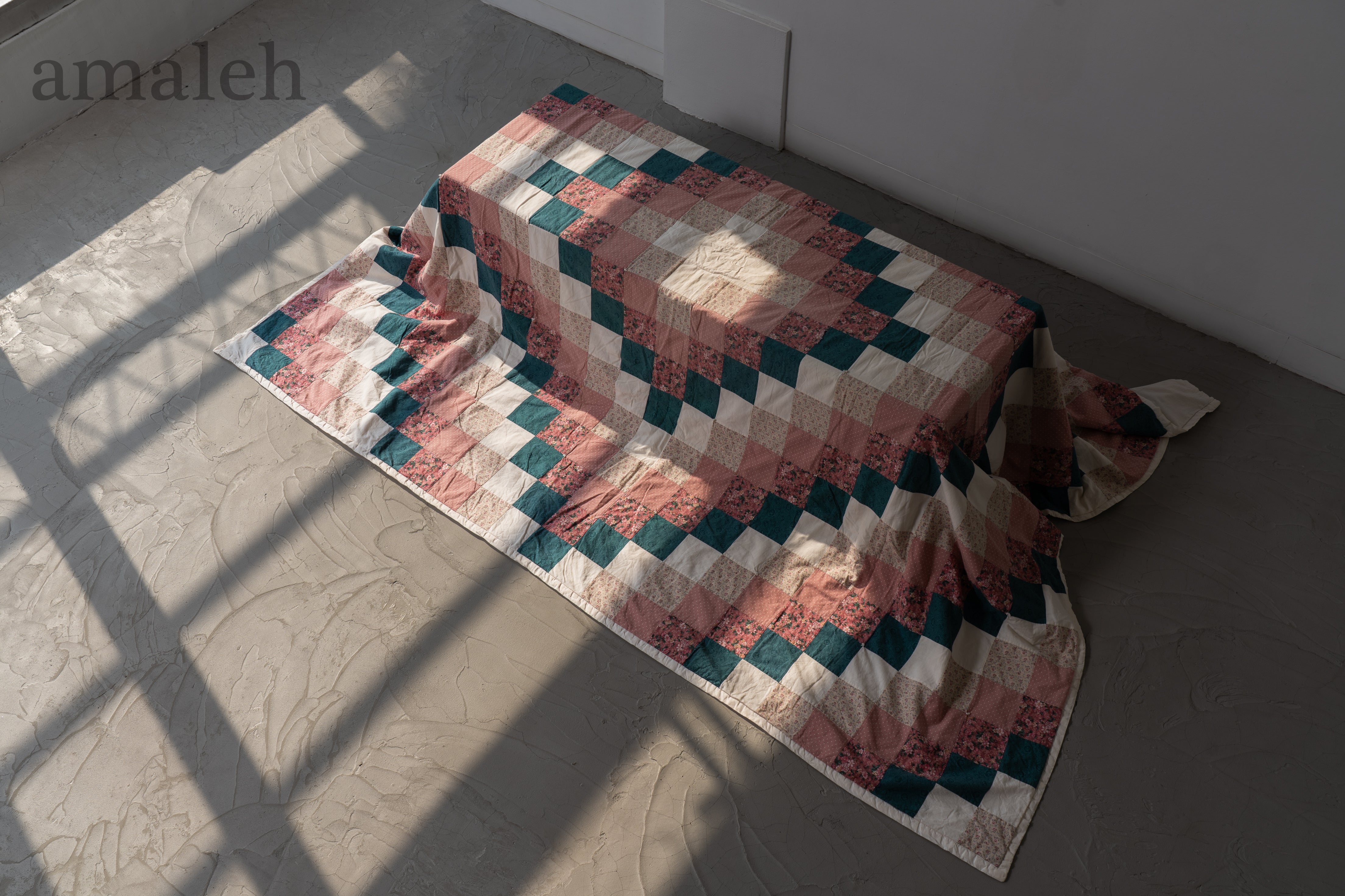 インドの手刺繍ヴィンテージカンタキルト・ラリーキルト-QUILT